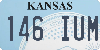 KS license plate 146IUM