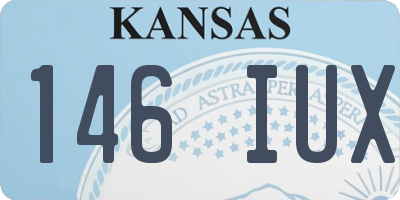 KS license plate 146IUX