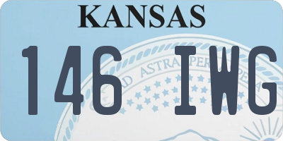 KS license plate 146IWG