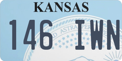 KS license plate 146IWN