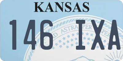 KS license plate 146IXA