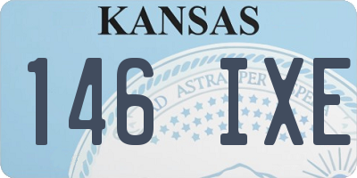 KS license plate 146IXE
