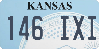 KS license plate 146IXI