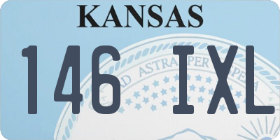 KS license plate 146IXL