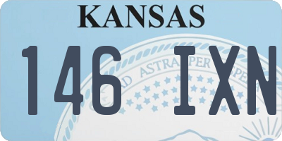 KS license plate 146IXN