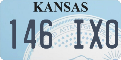 KS license plate 146IXO
