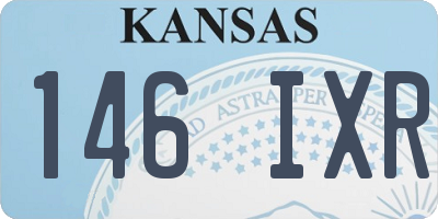 KS license plate 146IXR