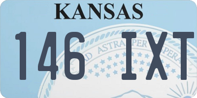 KS license plate 146IXT