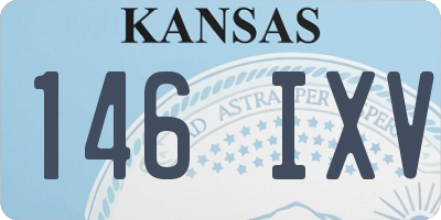KS license plate 146IXV