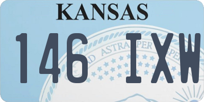 KS license plate 146IXW