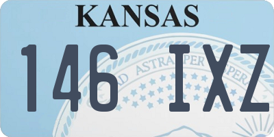 KS license plate 146IXZ