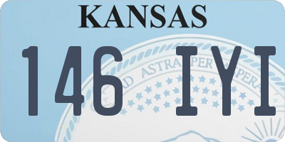 KS license plate 146IYI