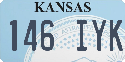 KS license plate 146IYK
