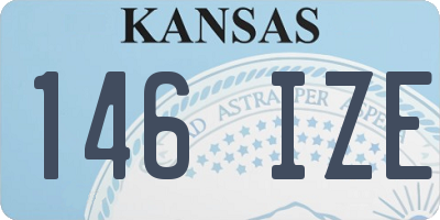 KS license plate 146IZE