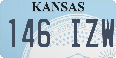 KS license plate 146IZW