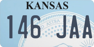 KS license plate 146JAA