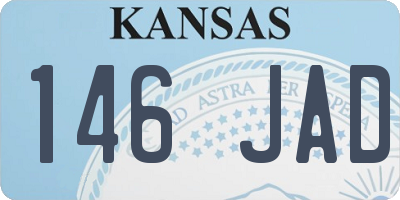 KS license plate 146JAD