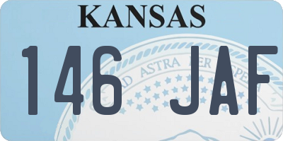 KS license plate 146JAF