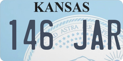 KS license plate 146JAR