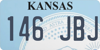 KS license plate 146JBJ