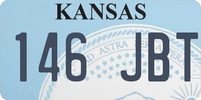 KS license plate 146JBT
