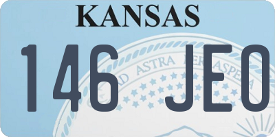 KS license plate 146JEO