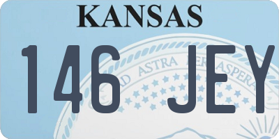 KS license plate 146JEY