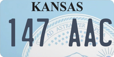 KS license plate 147AAC