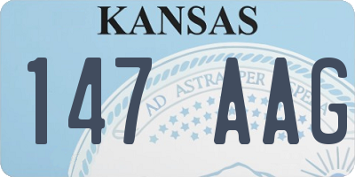 KS license plate 147AAG