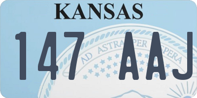 KS license plate 147AAJ