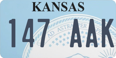 KS license plate 147AAK