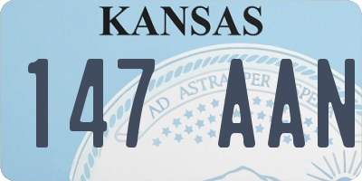 KS license plate 147AAN