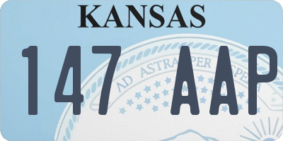 KS license plate 147AAP