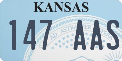 KS license plate 147AAS