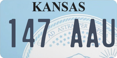 KS license plate 147AAU