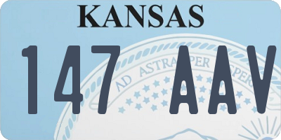 KS license plate 147AAV