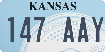 KS license plate 147AAY