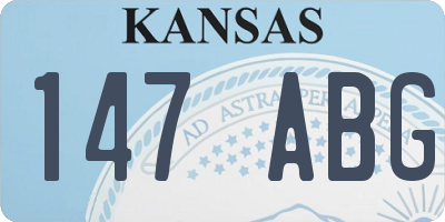 KS license plate 147ABG