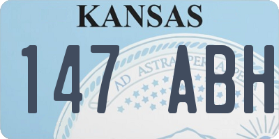 KS license plate 147ABH