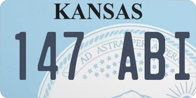 KS license plate 147ABI