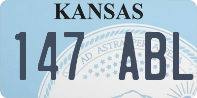 KS license plate 147ABL
