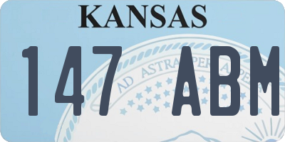 KS license plate 147ABM