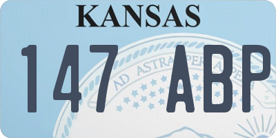 KS license plate 147ABP