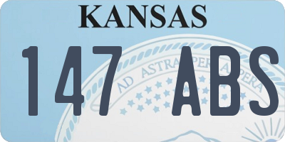 KS license plate 147ABS