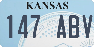 KS license plate 147ABV
