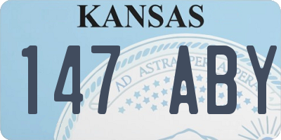 KS license plate 147ABY