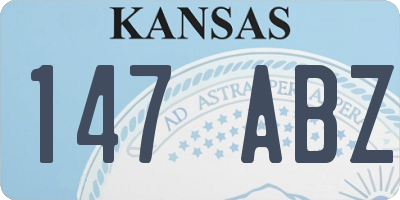KS license plate 147ABZ