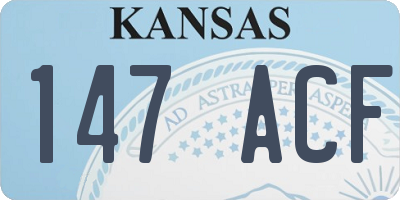 KS license plate 147ACF