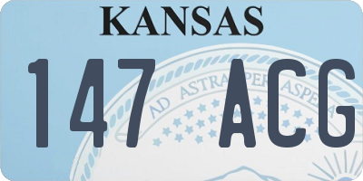 KS license plate 147ACG