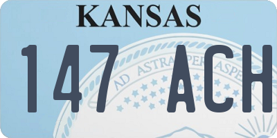KS license plate 147ACH